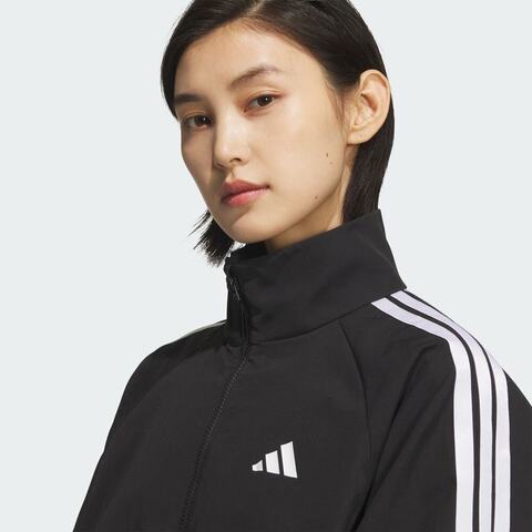 adidas阿迪达斯2025女子DANCE WB 1梭织无帽外套KT5003