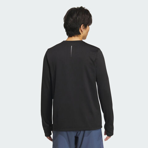 adidas阿迪达斯2025中性ESS RN T LS WR针织无领长TKS3538