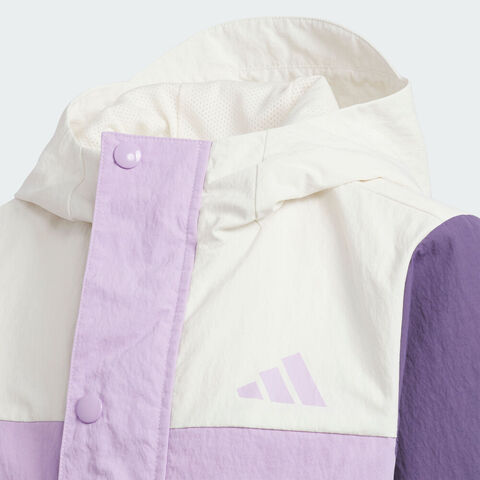 adidas阿迪达斯2025女小童LK WV JKT梭织连帽外套KS3080