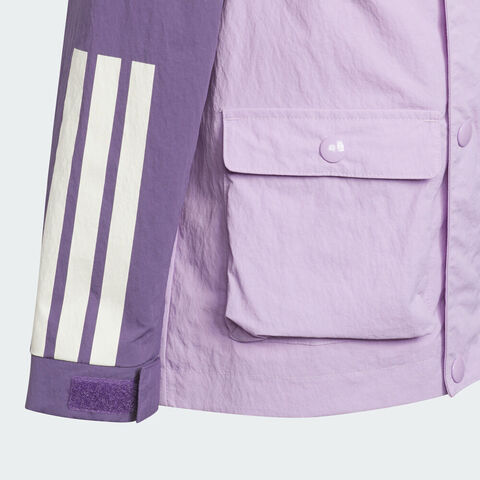 adidas阿迪达斯2025女小童LK WV JKT梭织连帽外套KS3080