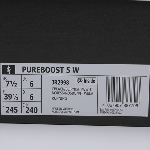 adidas阿迪达斯2025女子PUREBOOST 5 W跑步常规JR2998