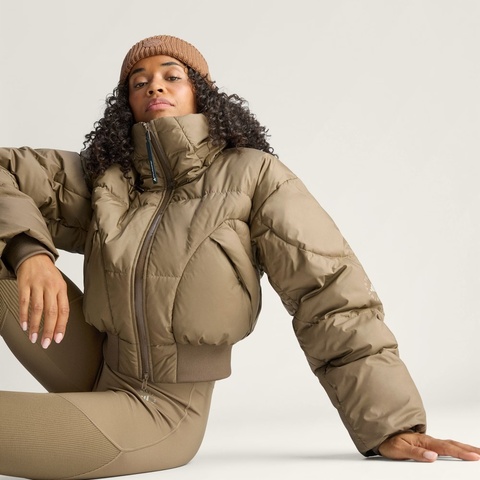 adidas阿迪达斯2025女子aSMC CROP PUF厚棉服JM3652