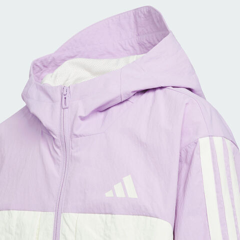 adidas阿迪达斯2025女大童JK WV JKT梭织连帽外套KS0648