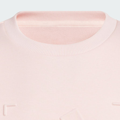 adidas阿迪达斯2025女大童JK WARM FL CREW针织无帽卫衣KT3308