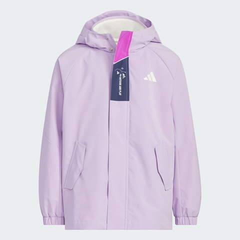 adidas阿迪达斯2025女大童JK 2IN1 JKT梭织连帽外套KC0213
