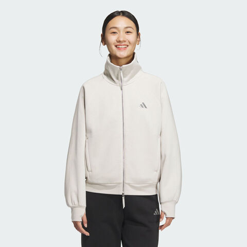 adidas阿迪达斯2025女子FLEECE JKT针织无帽外套KC0047