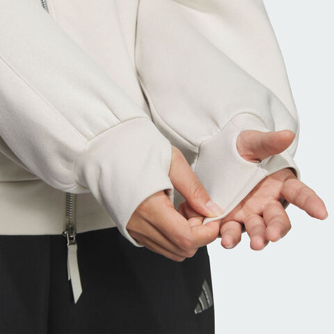 adidas阿迪达斯2025女子FLEECE JKT针织无帽外套KC0047