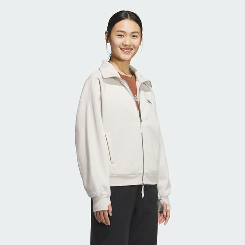 adidas阿迪达斯2025女子FLEECE JKT针织无帽外套KC0047
