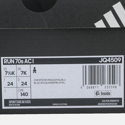 adidas阿迪达斯2025女婴童RUN 70s AC I跑步常规JQ4509