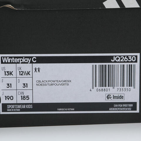 adidas阿迪达斯2025男小童Winterplay C男训童装JQ2630