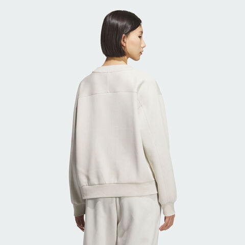 adidas阿迪达斯2025女子DK CREW针织无帽卫衣KC0049