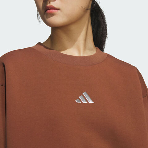 adidas阿迪达斯2025女子DK CREW针织无帽卫衣KC0090