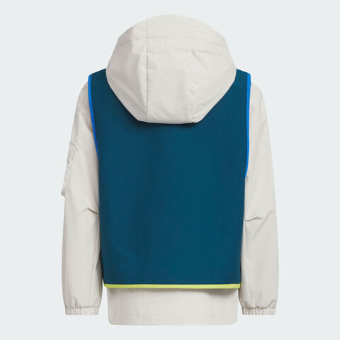 adidas阿迪达斯2025男小童LK 2IN1 JKT梭织连帽外套KC5339