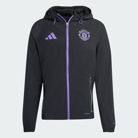 adidas阿迪达斯2025男子MUFC C VT J梭织连帽外套JV5351
