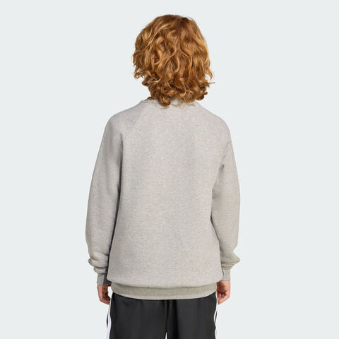 adidas阿迪达斯2025男大童LOOSE CREW针织无帽卫衣JW1089