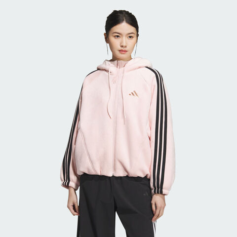 adidas阿迪达斯2025女子S VL WARM JKT针织连帽外套KB7605