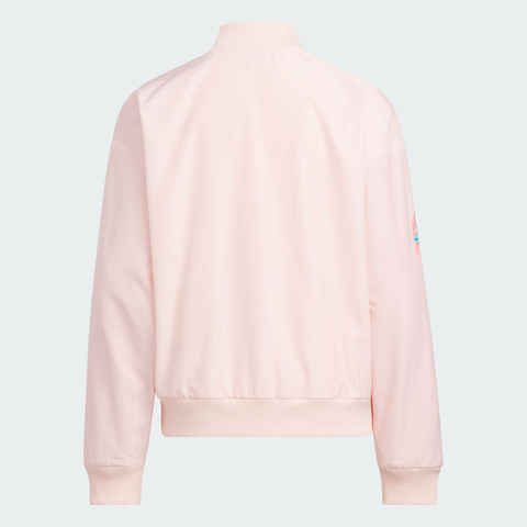 adidas阿迪达斯2025女大童JK GFX REV BMBR梭织无帽外套KF4922