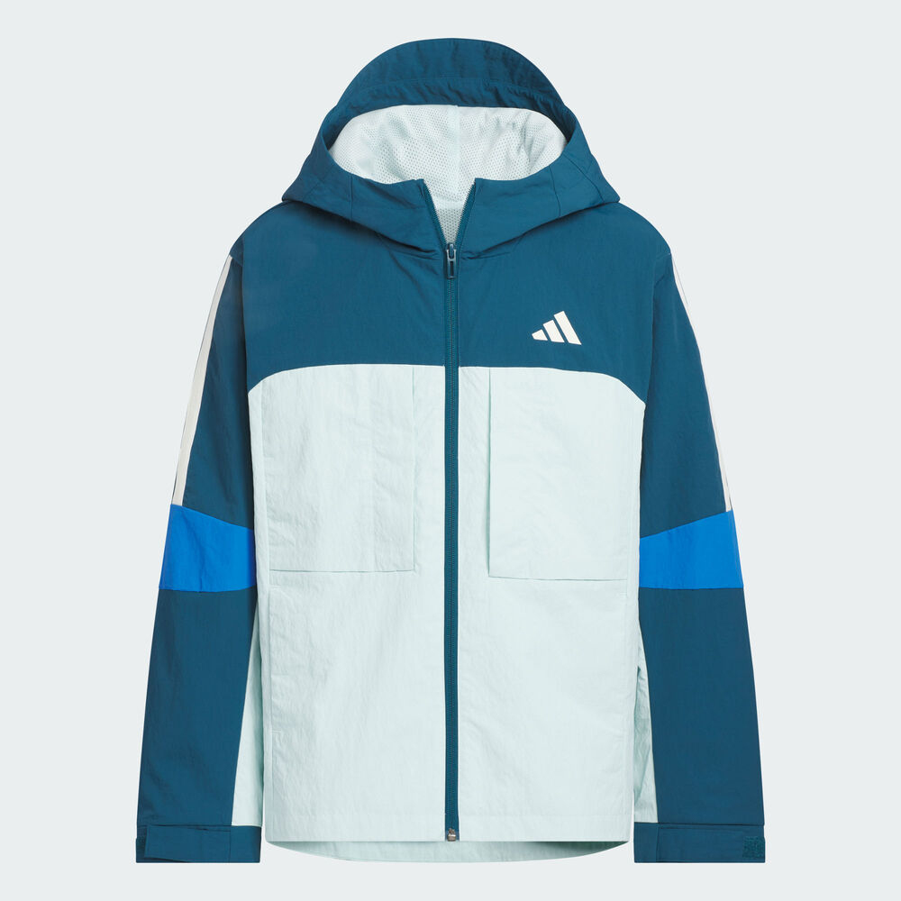 adidas阿迪达斯2025男大童JK WV JKT梭织连帽外套KR8352