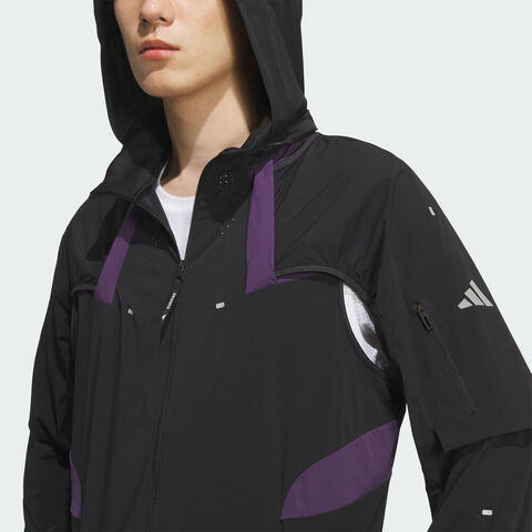 adidas阿迪达斯2025男子RUN M BREEZE J梭织无帽外套KF4924