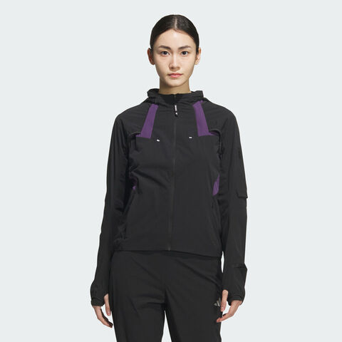 adidas阿迪达斯2025女子RUN W BREEZE J梭织无帽外套KF4923