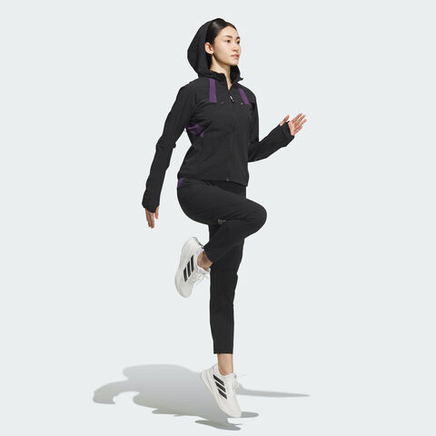 adidas阿迪达斯2025女子RUN W BREEZE J梭织无帽外套KF4923