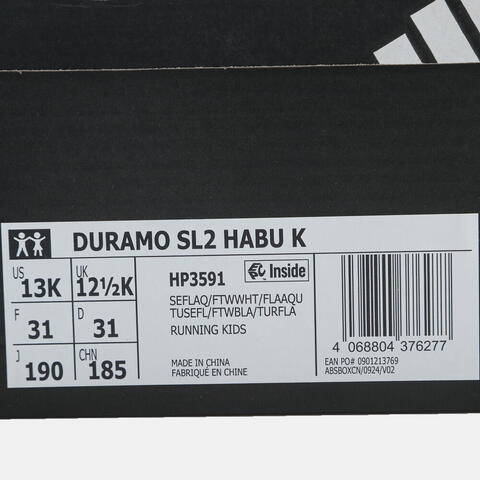 adidas阿迪达斯2025女小童DURAMO SL2 HABU K跑步常规HP3591