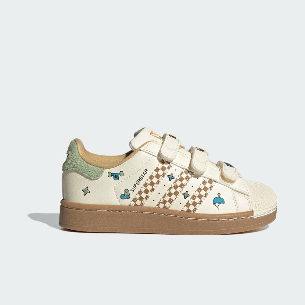 adidas阿迪达斯2025男小童SUPERSTAR II CF C三叶草童装JS2470