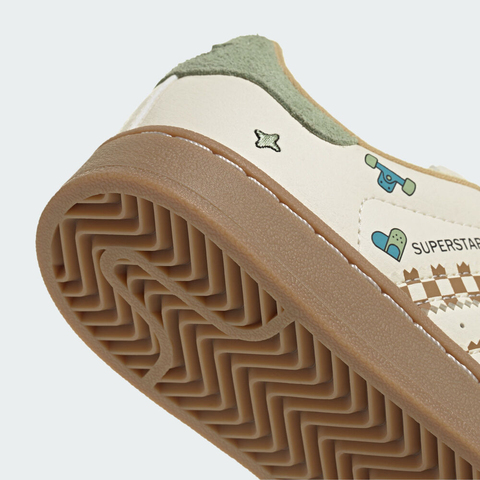 adidas阿迪达斯2025男小童SUPERSTAR II CF C三叶草童装JS2470