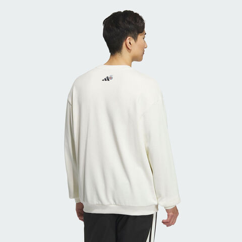 adidas阿迪达斯2025男子GFX SPORTS SWT针织无帽卫衣KC2874