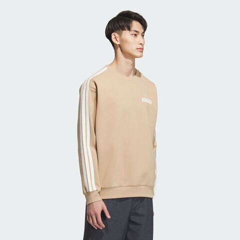 adidas阿迪达斯2025男子ST SPORTS CREW针织无帽卫衣KC2849