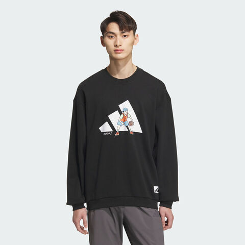 adidas阿迪达斯2025男子GFX SPORTS SWT针织无帽卫衣KC5324