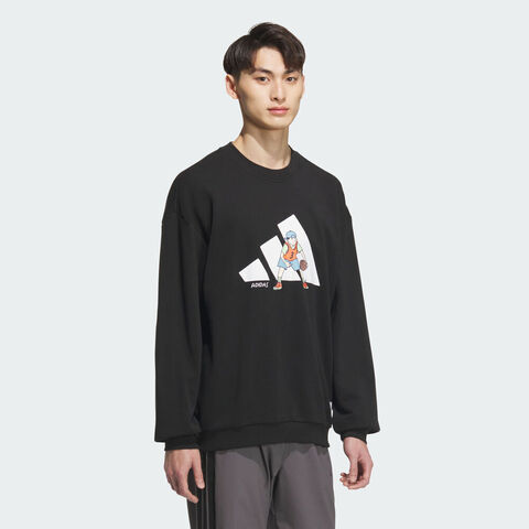 adidas阿迪达斯2025男子GFX SPORTS SWT针织无帽卫衣KC5324