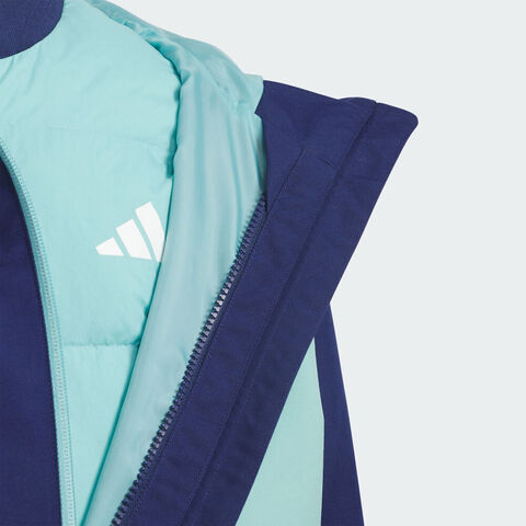 adidas阿迪达斯2025男大童JK 3IN1 DOWN JK厚羽绒服-短KC5922
