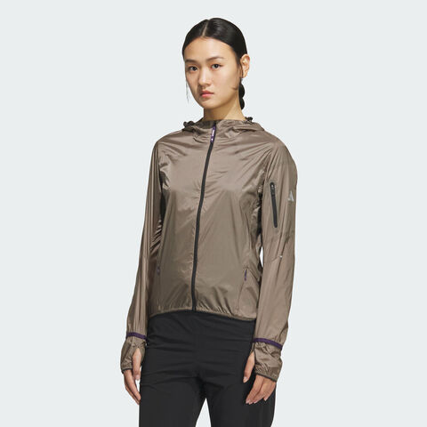 adidas阿迪达斯2025女子RUN W WINDBRAKR梭织连帽外套KC0385