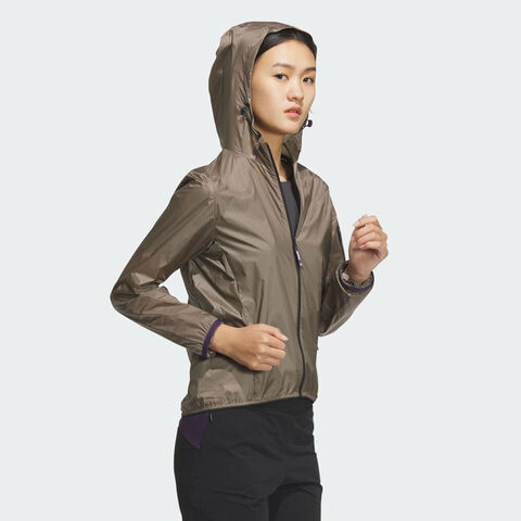 adidas阿迪达斯2025女子RUN W WINDBRAKR梭织连帽外套KC0385