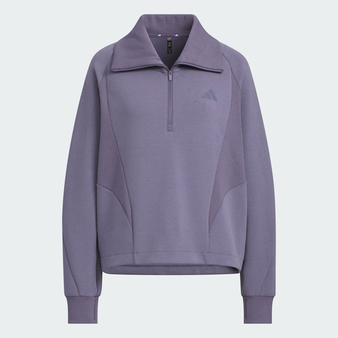 adidas阿迪达斯2025女子W HALF ZIP SWT针织无帽卫衣KF2545