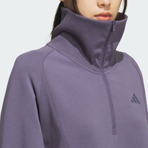 adidas阿迪达斯2025女子W HALF ZIP SWT针织无帽卫衣KF2545