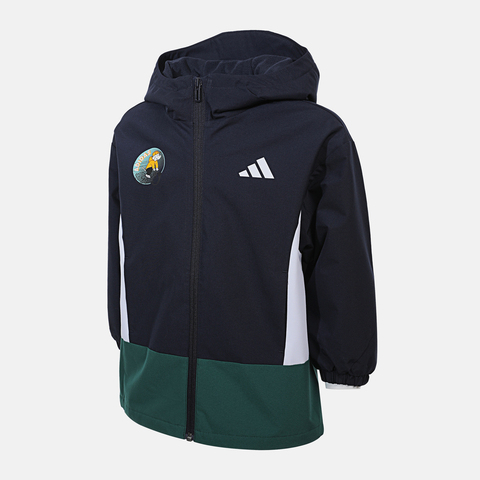 adidas阿迪达斯2025男小童LK GFX WV JKT梭织连帽外套KC2818