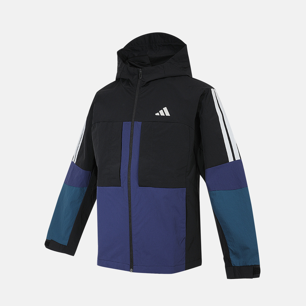 adidas阿迪达斯2025男大童JK WV JKT梭织连帽外套KS0649