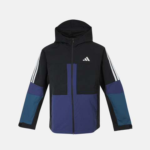 adidas阿迪达斯2025男大童JK WV JKT梭织连帽外套KS0649