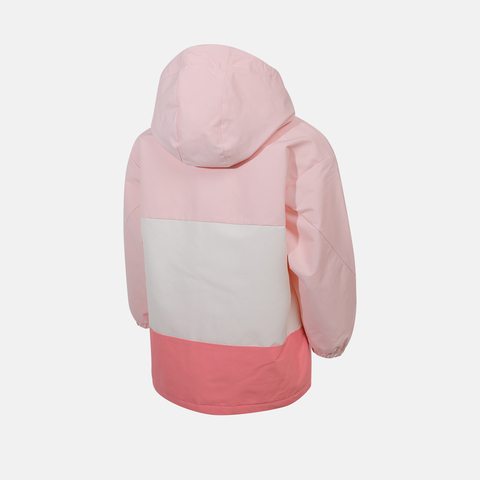 adidas阿迪达斯2025女小童LK GFX WV JKT梭织连帽外套KC2819