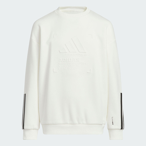 adidas阿迪达斯2025男大童JK WARM FL CREW针织无帽卫衣KB5097