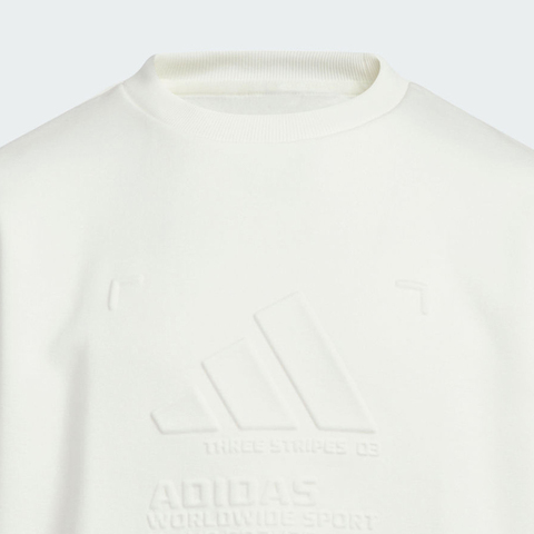 adidas阿迪达斯2025男大童JK WARM FL CREW针织无帽卫衣KB5097