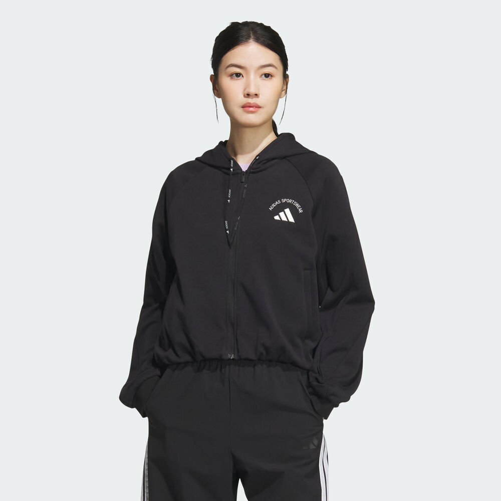adidas阿迪达斯2025女子MS KN JKT针织连帽外套KC2662