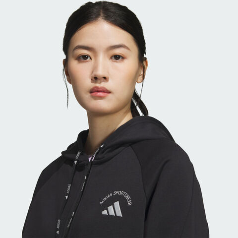 adidas阿迪达斯2025女子MS KN JKT针织连帽外套KC2662