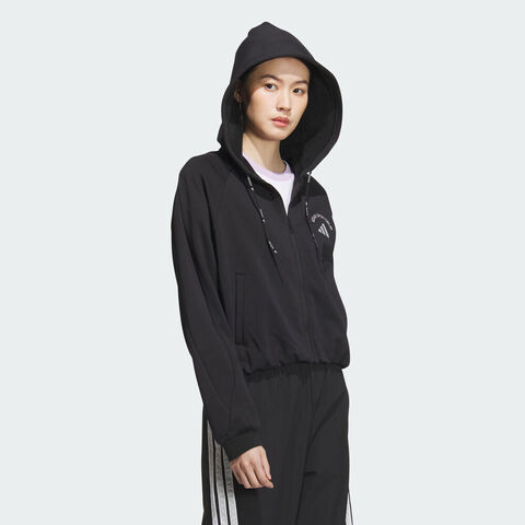 adidas阿迪达斯2025女子MS KN JKT针织连帽外套KC2662