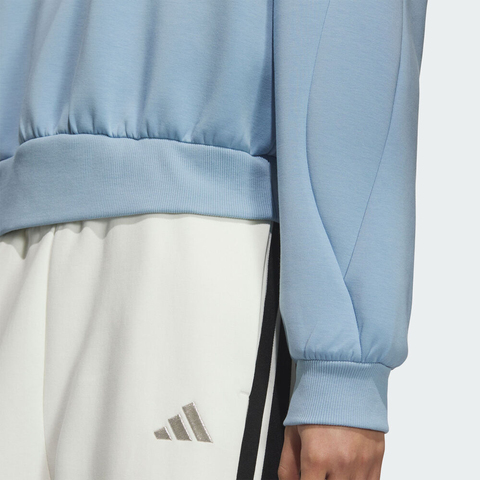 adidas阿迪达斯2025女子MS CREW针织无帽卫衣KC0057