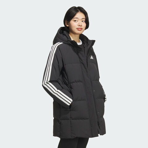 adidas阿迪达斯2025女子W 3S MID D JKT厚羽绒服-中KC2486
