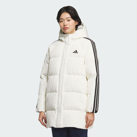 adidas阿迪达斯2025女子W 3S MID D JKT厚羽绒服-中KC2485