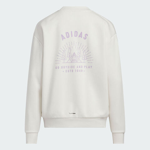 adidas阿迪达斯2025女大童JK KN CREW针织无帽卫衣KC0221